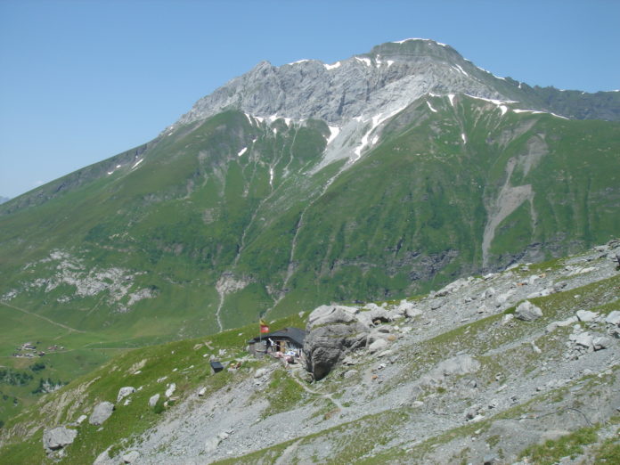Die Spannort-Hütte und Umgebung.