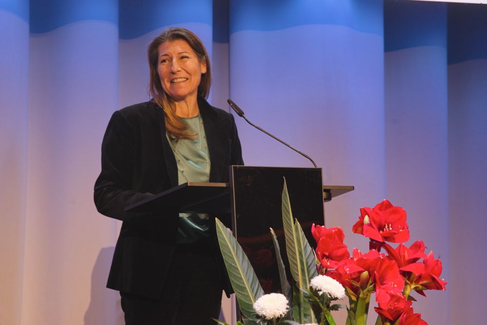 Die asut-Präsidentin Judith Bellaiche zu den Themen wie Digitalisierung, Nachhaltigkeit und der Bedeutung von ICT für die Gesellschaft. Bild: Markus Senn.