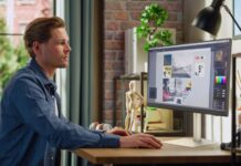 Benq präsentiert farbverbindliche Monitore Komfortabel, augenschonend und ergonomisch arbeiten mit dem BenQ PD2730S. Bild: Benq.