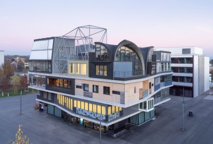 Im «DroneHub» im NEST sollen zusammen mit der Industrie die Weichen für eine künftige Koexistenz von Menschen und Drohnen gestellt werden. Foto: ROK Architects