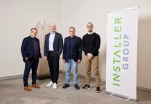 BP Elektro AG wird Teil der InstallerGroup Schweiz Copyright InstallerGroup Schweiz: v.l.n.r.: Premtim Dema (Vorsitzender Geschäftsleitung BP Elektro AG), Boris Bischoff (CEO InstallerGroup Schweiz AG), Beat Gasser (Mitglied Geschäftsleitung BP Elektro AG), Andreas Weiss (CFO InstallerGroup Schweiz)